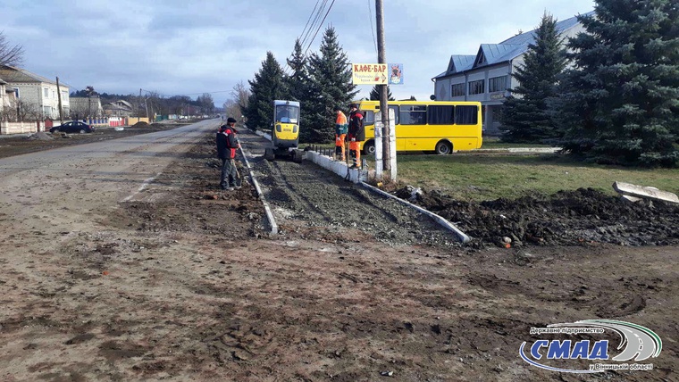 Влаштування тротуарів на автомобільній дорозі загального користування місцевого значення С-02-20-21 (Вінниця-Турбів-Гайсин-Велика Михайлівка)-Гордіївка км 7+659 - км 12+271