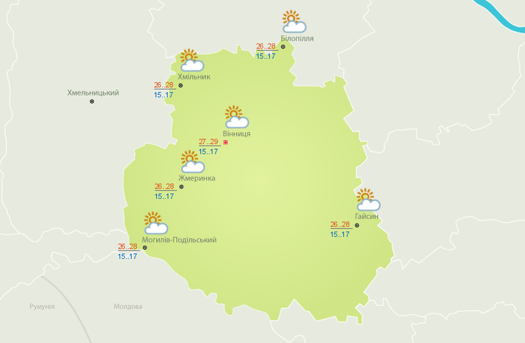 Гідрометеорологічні умови на період з 18 червня по 22 червня 2021 року